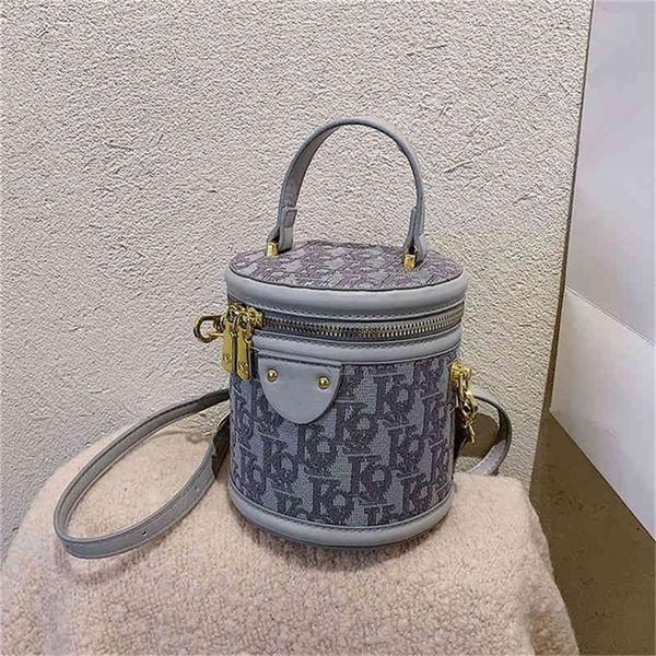 

super low printed full flower zipper bucket handbag single shoulder bag street foreign bag style 75% purses stores sale