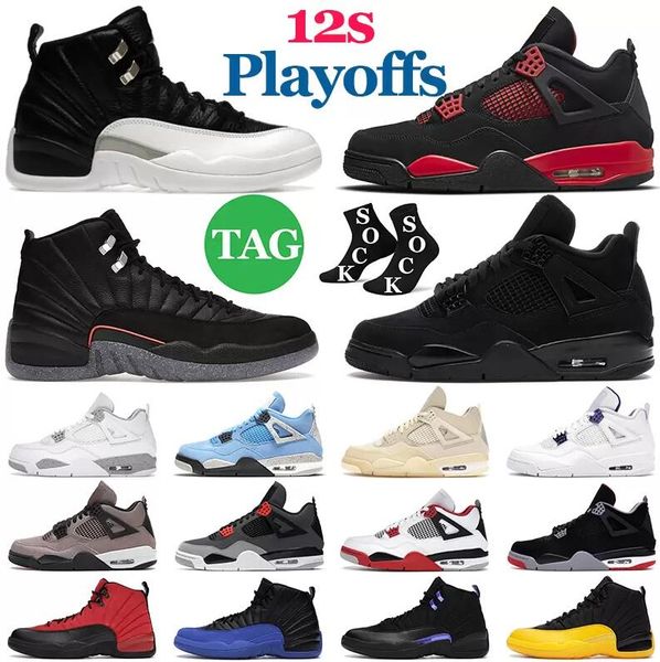 

mens basketball shoes men womens trainers 4s red thunder black cat sail 12s playoffs royalty taxi utility flu game outdoor sports sneakers