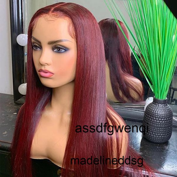 

new #613 blue/pink/purple/yellow/red colorful brazilian straight lace front wig pre plucked lace frontal synthetic hair wig for women 4w5z, Black