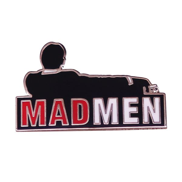 

mad men tv show logo enamel pin don draper poster art badge jewelry, Blue