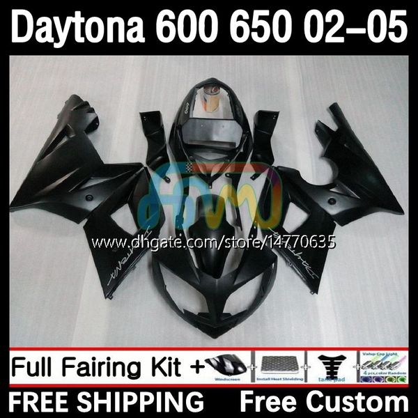 Daytona için Çerçeve Kiti 650 600 CC 02 03 04 05 gövdeye 7dh.8 Cowling Daytona 600 Daytona650 2002 2003 2004 2004 2005 Body Daytona600 02-05 Motosiklet Kapısı Mat Siyah