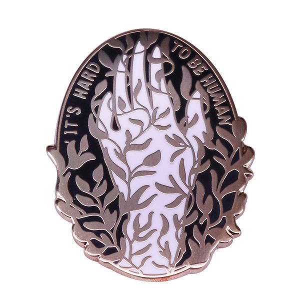 

it is hard to be human enamel pin, Blue