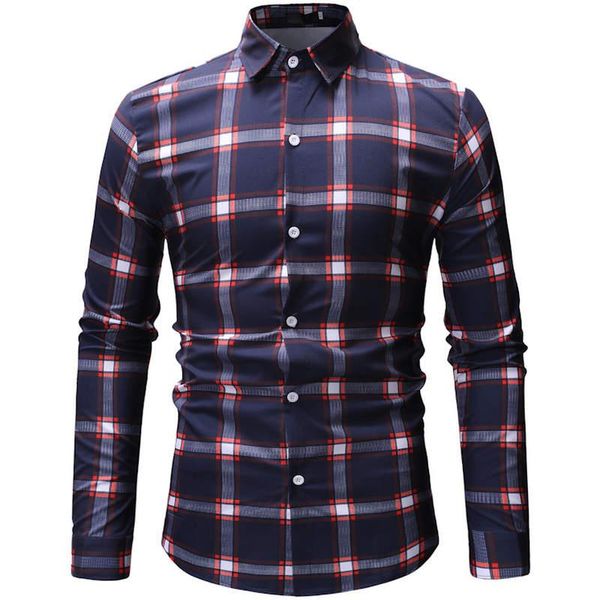 

men's casual shirts 2022 summer long sleeve beach hawaiian shirt cotton plaid + 3xl fashion clothing 26 color, White;black