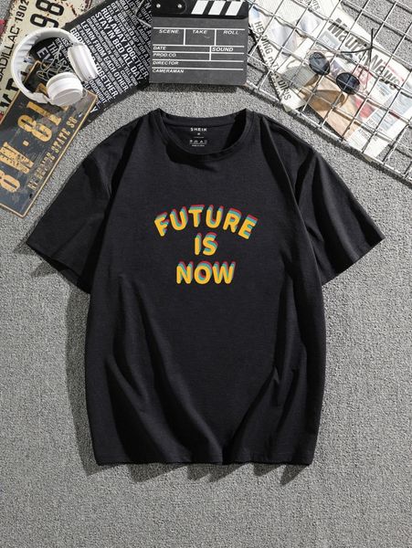 

men slogan graphic tee g54z#, White;black