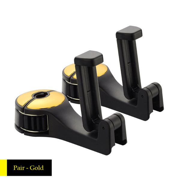 

car vehicle seat headrests hanger with hidden mobile phone holder universal 360 rotation accessories hanger hooks