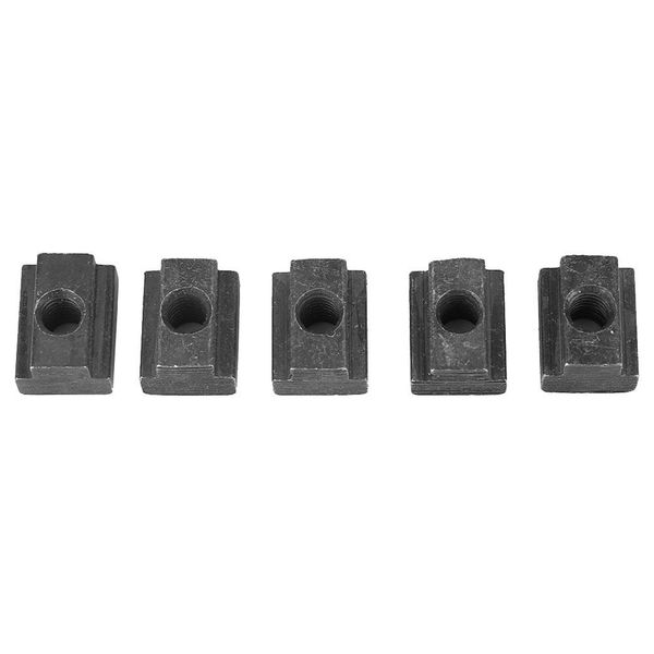 

5pcs black oxide grade 8.8 carbon steel t-slot nut t-nut tapped through m6 thread