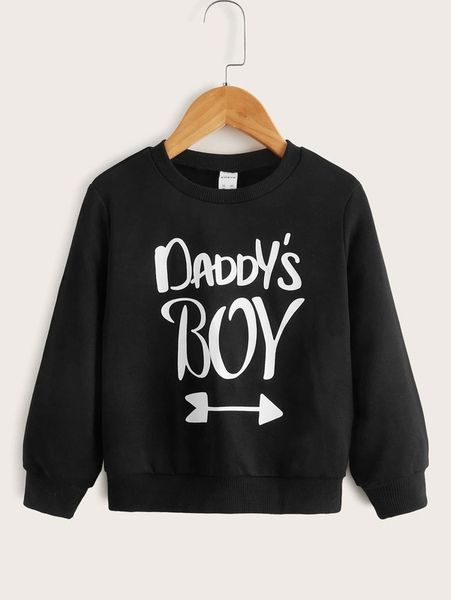 

toddler boys & letter graphic pullover she02, Black
