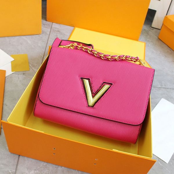 

designer fashion women shoulder bags genuine leather handbags water ripple removable lock flip crossbody bag with gift box