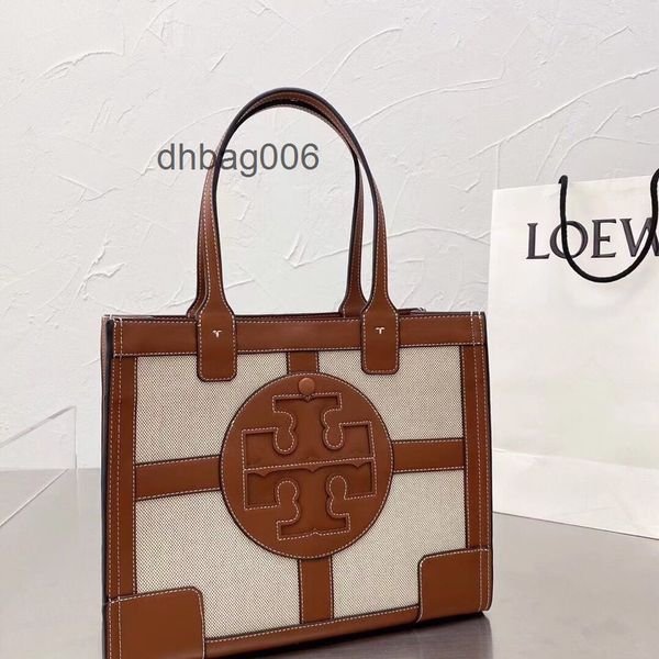 

designer canvas tbtoryburchs shoulder 2022 bags leather shopping bag tote portable one shoulder messenger