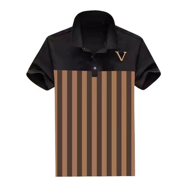 

summer 100%cotton men polo t-shirt est logo bee embroideryprint fashion clothing shirt trend short sleeve tshirtm-3xl, White;black