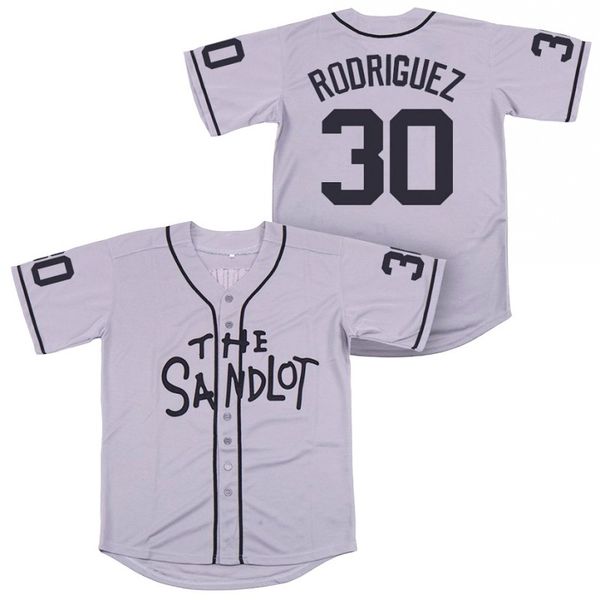 

the sandlot 30 the sandlot benny rodriguez baseball jersey, Blue;black