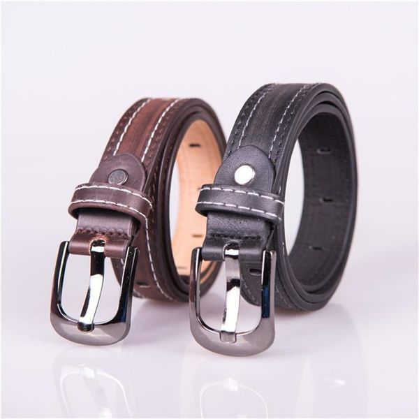

belts 75-100cm children's belt black brown leather pin buckle wear-resistant boys girls outdoor 2022 wholesale