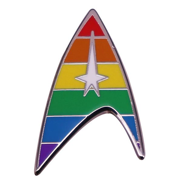 

rainbow badge lgbtq hard enamel pin, Blue