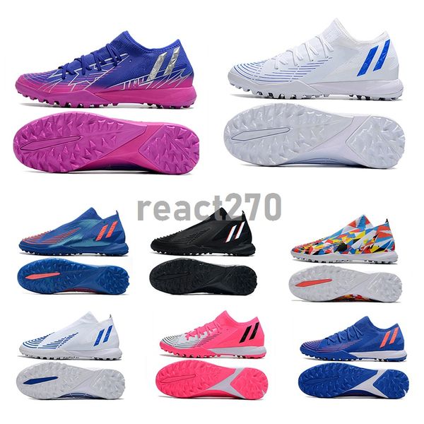 

predator edge .3 tf indoor soccer shoes sapphire crystal diamond green champions geometric purple pink laceless football cleat hi-res blue d