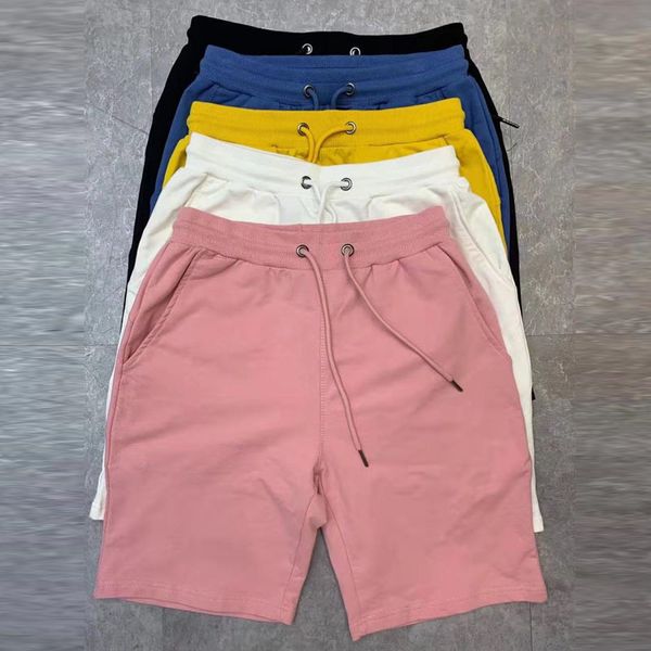 

40kg 100kg summer 100 cotton soft mens drawstring waist black white yellow pink casual shorts 4xl 5xl 220714, White;black
