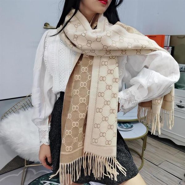 

stylish women cashmere scarf full letter printed scarves soft touch warm wraps with tags autumn winter long shawls322m, Blue;gray