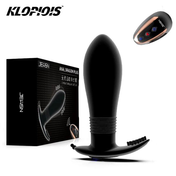 Plug Anale Giocattoli sexy per gli uomini con telecomando Vibratore vibratore Silicone Stimolatore della prostata Stimolatore G-Spot Orgasm Prodotti per adulti