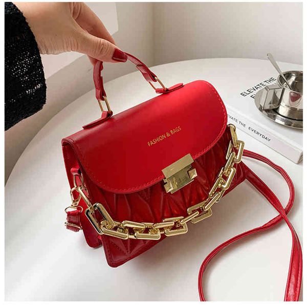 

women textured bag 2022 girl fashion messenger chain shoulder small square luxury brand handbags tote