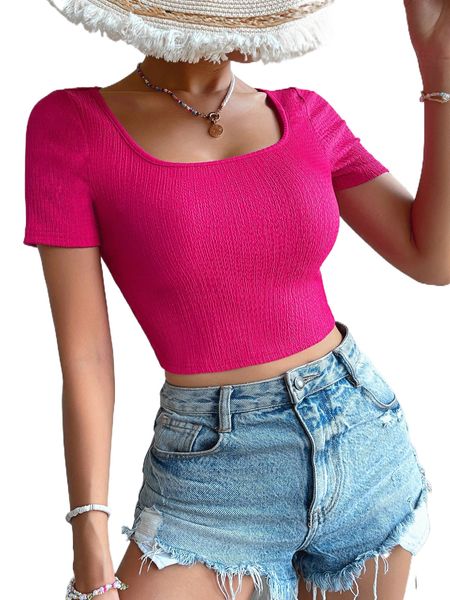 

neon pink crop v6vm#, White