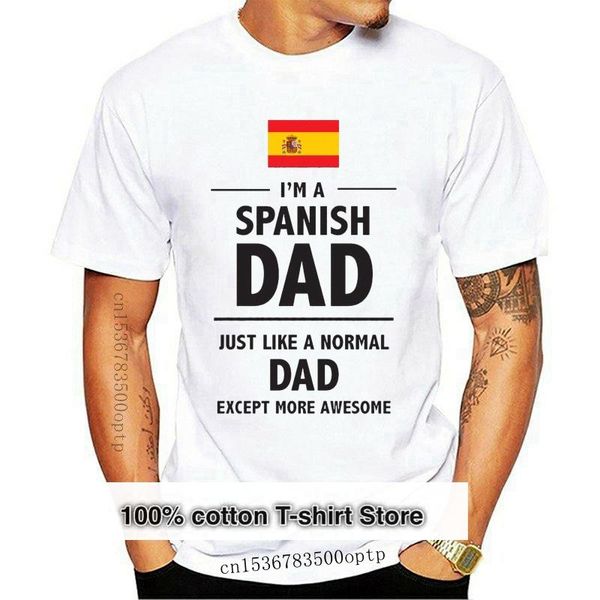 Camisetas masculinas Camiseta de verão de 2022 IM um pai espanhol-papai Pai dia da Espanha Diversão Idéia de T-shirt Casual Casual