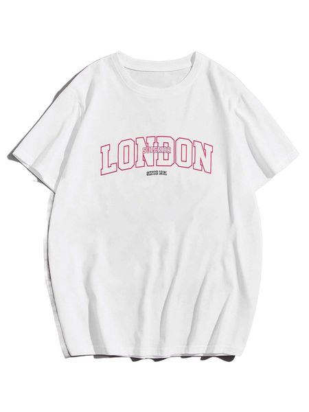 

romwe guys letter graphic tee r9uk#, White;black
