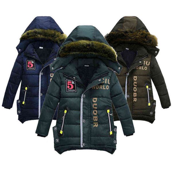 

4 5 6 year autumn winter boy jacket keep warm thicker fashioned christmas gift jacket hood zipper casual outerwear children clothing j220718, Blue;gray