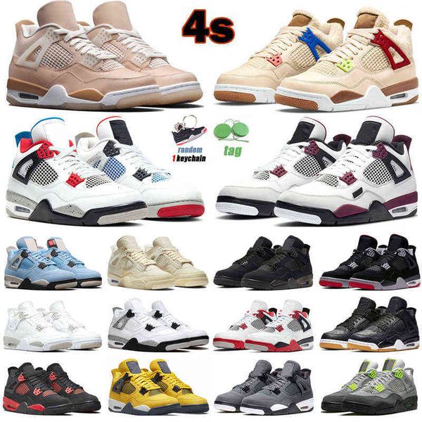 

2021 4 men women basketball shoes 4s red thunder university blue wild things white oreo mens trainers sport sneakers