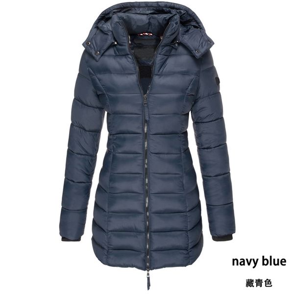 

zogaa women parka winter hooded warm coat solid color slim cotton padded jacket female long parka womens wadded feminina 201019, Black