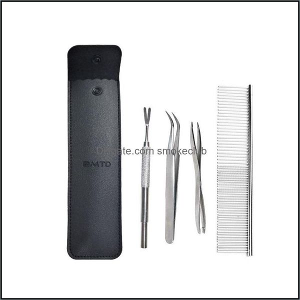 Клип из нержавеющей стали Клип для удаления вилкой Extractor Pet Flea Gom Set (логистика Price Pls Свяжитесь с нами) Drop Доставка 2021 Собака Средства