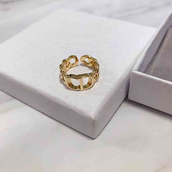 

outlet letter naked open ring women's simple and versatile hollow pair ring, Silver