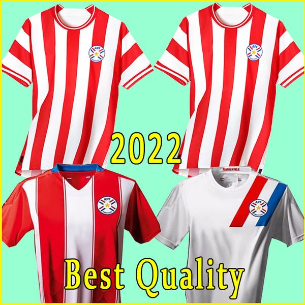 

2022 2023 paraguay home als soccer jerseys hernando de ayala jose luis felix chilavert gonzalez paraguay national team foolball uniforms shi, Black;yellow