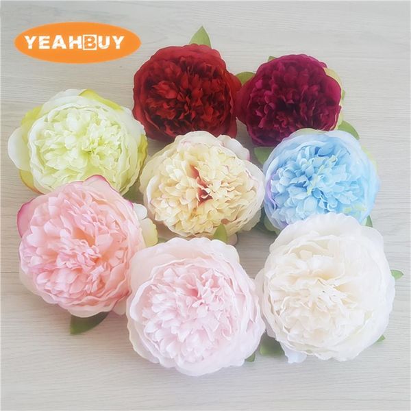

50pcs 10cm 8colors artificial flowers silk peony flower heads wedding party2029