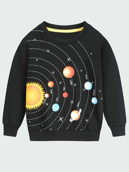 

toddler boys galaxy print pullover she, Black
