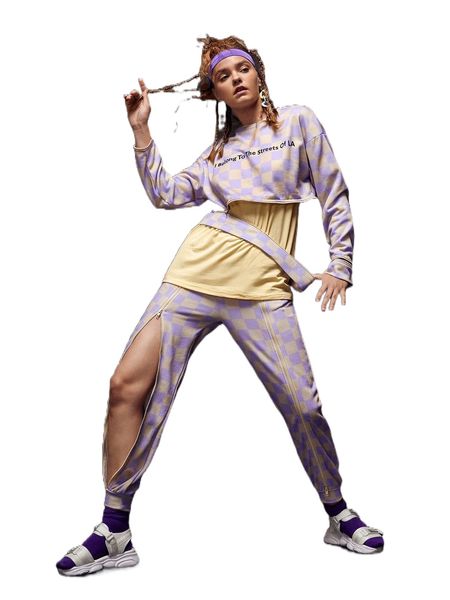 

x death by dolls checked drop shoulder removable hem sweatshirt l1bz#, Black