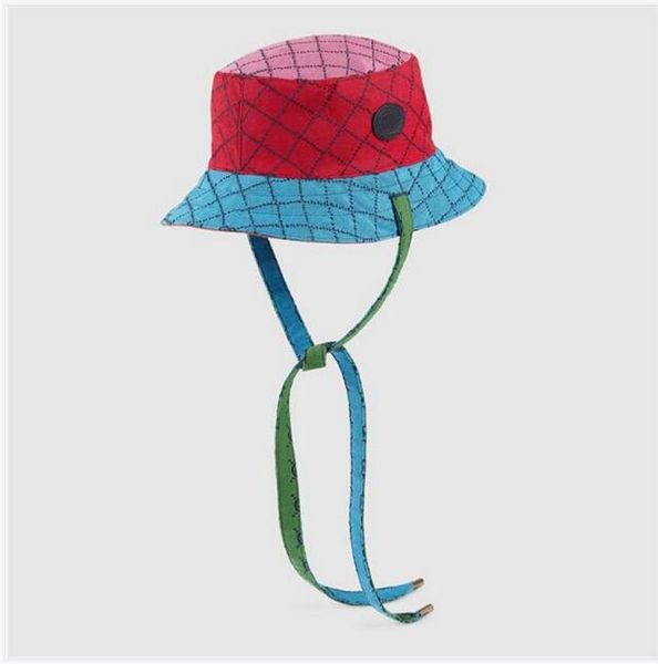 

womens multicolour reversible canvas bucket hat fashion designers caps hats men summer fitted fisherman beach bonnet sun casquette, Blue;gray