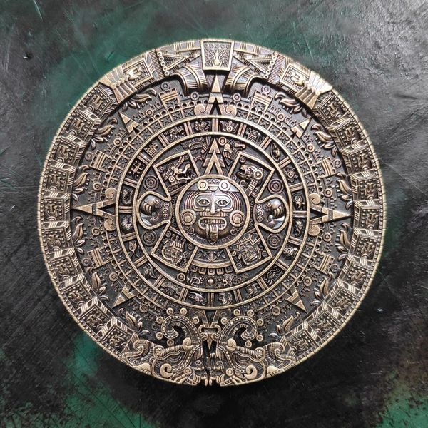 

cowboy belt buckle metal bronze aztec calender luxury mens designer fashion western jeans belt buckles, Slivery;black