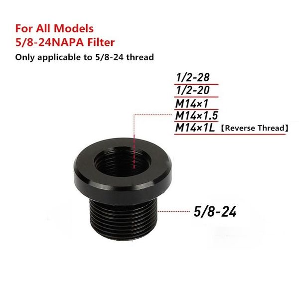 

new 5/8-24 to 1/2-20 to m14 car fuel filter barrel thread adapter for napa 4003 wix
