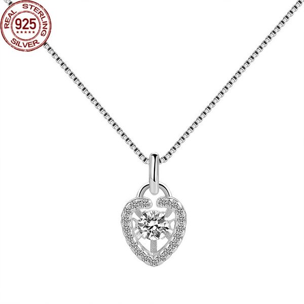 

new arrival s925 sterling silver necklace pendant female fashion creative korean version shape will move love women party