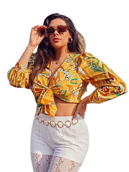 

plus tropical print tie front kimono t6xf#, Black;gray