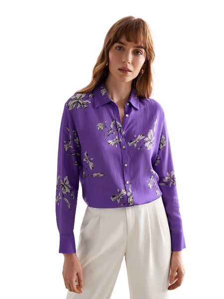 

motf premium linen high low blouse o6y7#, White