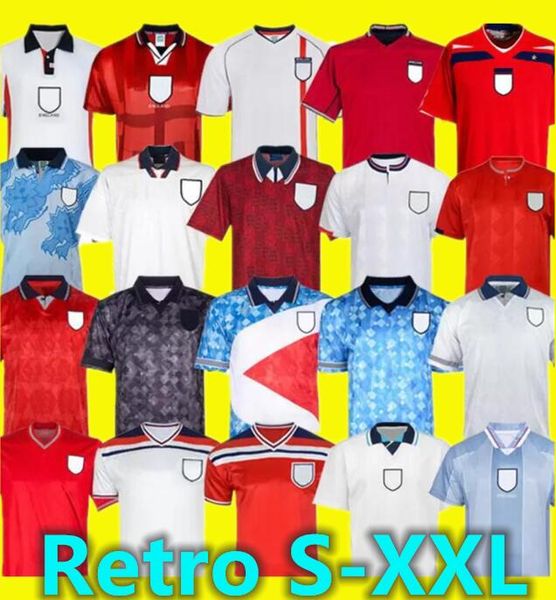 

1982 1994 1998 2002 1996 2008 89 soccer jerseys blackout kits beckham gascoigne owen gerrard retro football shirt barnes 1990 mash up fowler, Black;yellow