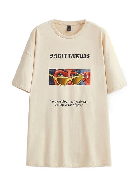 

x ashley baxter figure & slogan graphic tee k1u4#, White