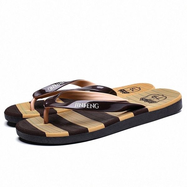 

summer slippers 2022 korean fashion trend flip flops with flat sole, slippery and simple beach shoes striped slippers k8if#, Black