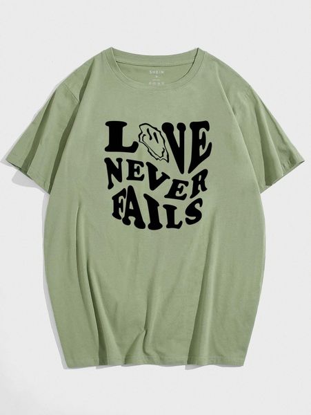 

men slogan & expression print tee 62d3#, White;black