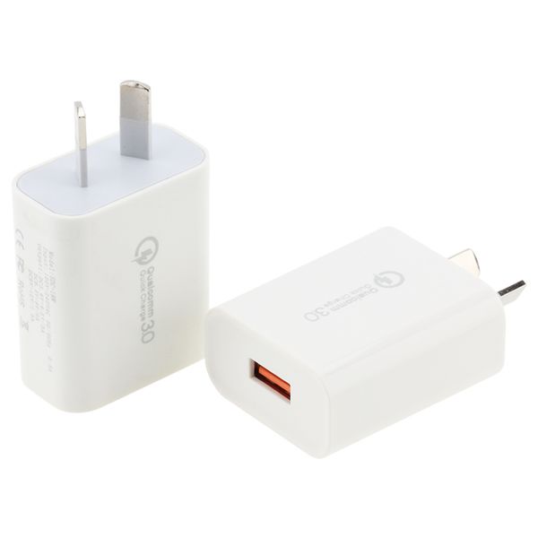 Caricatore rapido da muro USB Quick Charge 3.0 Caricatore portatile da 18 W per telefono cellulare QC3.0 Adattatore da viaggio domestico per Xiaomi Samsung AU Plug