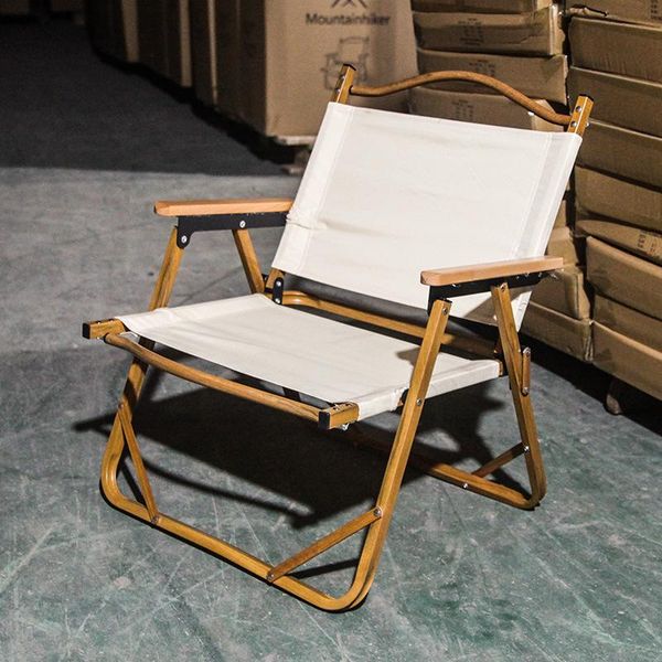 Móveis de acampamento Wild Outdoor Cadeiras dobráveis ​​de madeira pode ser personalizada