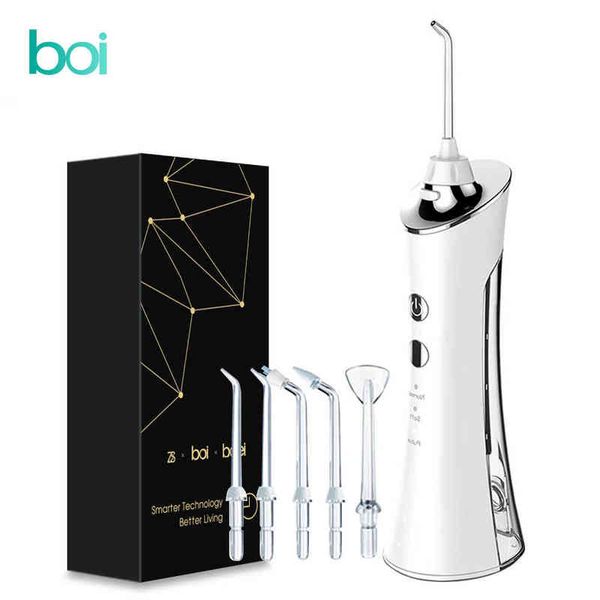 

boi - oral irrigator with syringe, portable electric dental cleaning water jet, usb charging, 150ml, ipx7 220511