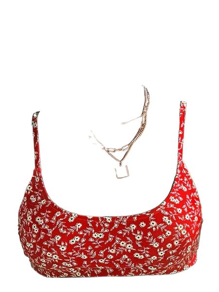 

random floral print bikini n0pk#, White;black