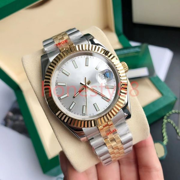 

hjd mens watches 41mm wristwatch precision and durability automatic movement stainless steel watch waterproof luminous wristwatches mechanic, Slivery;brown