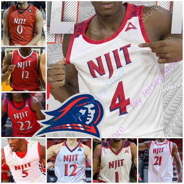 

custom 2020 njit highlanders basketball jersey ncaa college zach cooks brinson shyquan gibbs souleymane diakite reilly walsh, Black